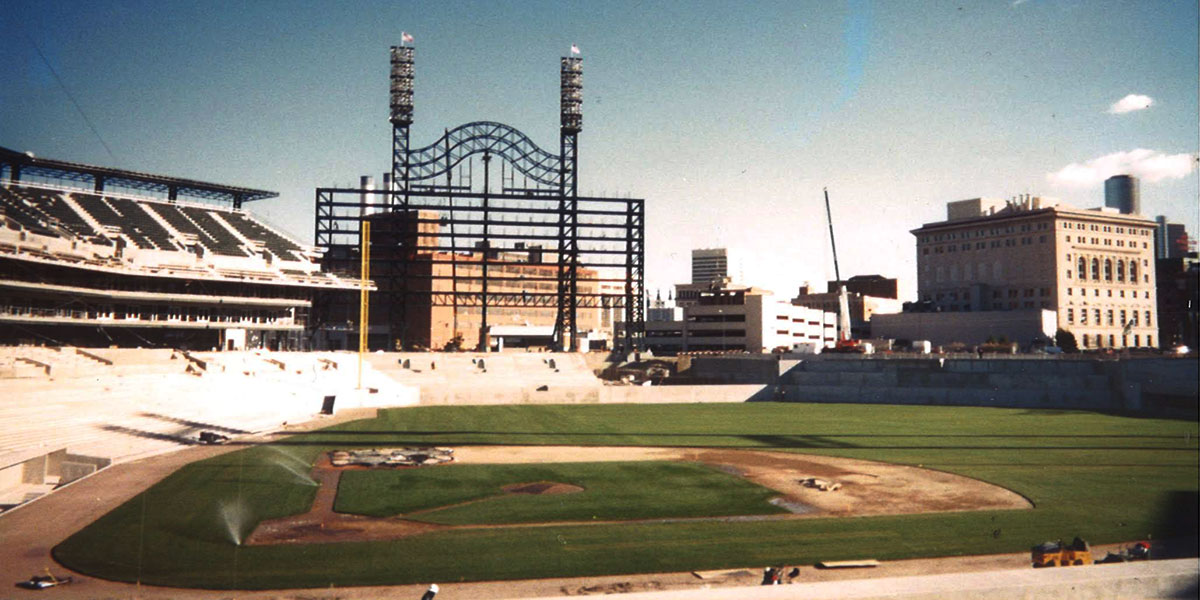 Image of Comerica Park - Building the Field, Stadium Seats and Video Board