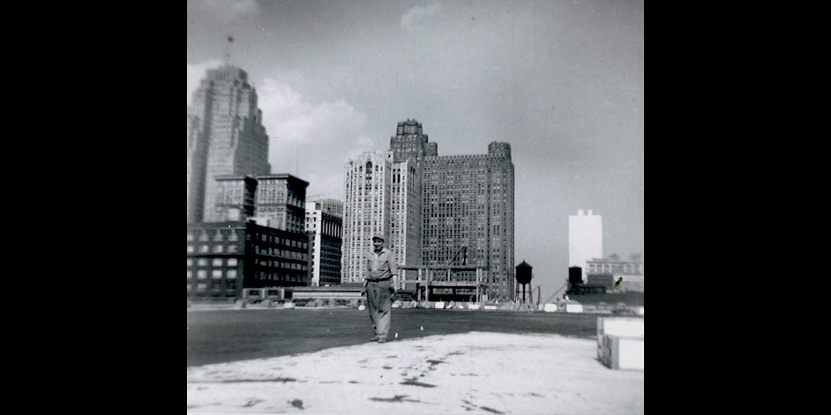 image of downtown Detroit at worksite